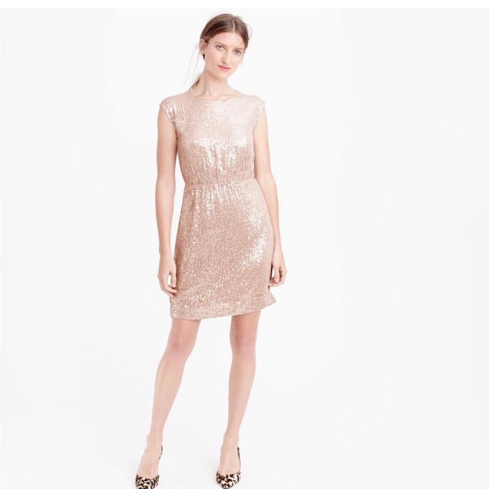 J. Crew sequin dress pink size 4